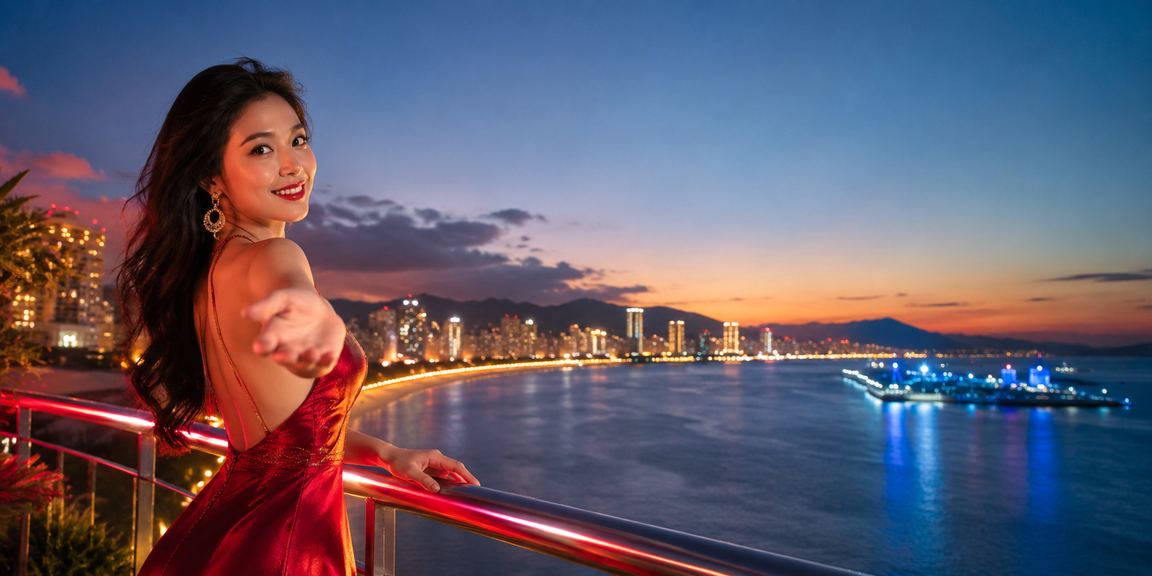 Bãi biển Đà Nẵng – người dùng truy cập f75 trên điện thoại buổi tối
